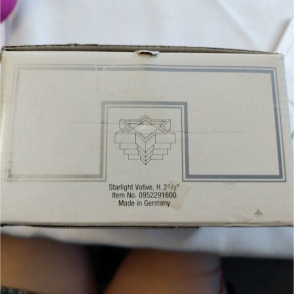 3D Star shape Candle Votive Lead Crystal  WMF Crystal made in Germany - Picture 5 of 5